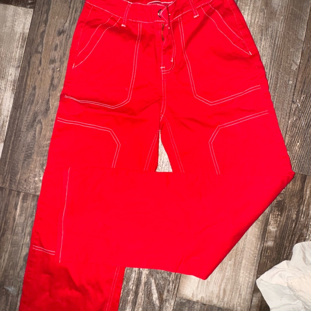 Amazon Women's Red Wide Leg Pants